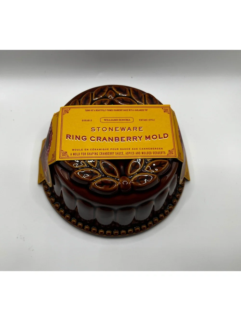 ew Williams Sonoma Stoneware Cranberry Mini Ceramic Fall Dessert Mold